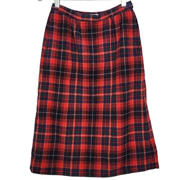 Pendleton Dresses & Skirts - Vintage Pendleton Authentic Macinnes 100% Virgin Wool Plaid Petite Skirt Sz US 8